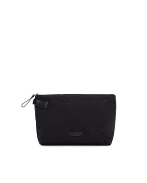Bolso de mano de nailon negro