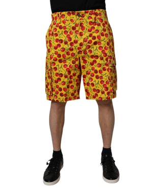 Pantalones Cortos Cargo con Estampado de Cerezos