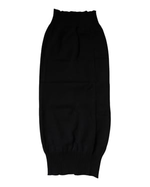 Foulard de Bufanda de Cuello de Cachemira Negra Tejida