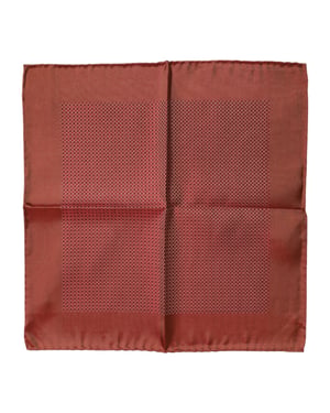 Foulard de seda naranja cuadrado para hombre
