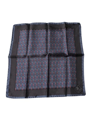 Pañuelo Cuadrado de Escarabajo Azul Oscuro