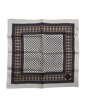 Foulard de hombres cuadrado con patrón multicolor