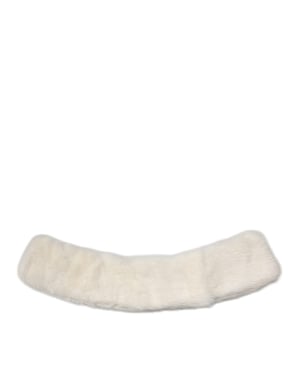 Bufanda de Cuello de Piel de Visón Blanca para Mujer