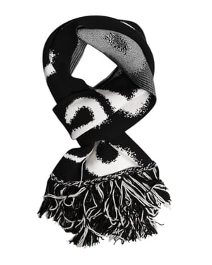 Bufanda con flecos estampada
