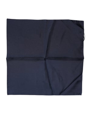 Pañuelo de Seda Cuadrado para Hombre en Azul Oscuro