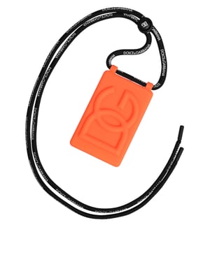 Portatarjetas Ajustable de Goma Naranja Neón con Relieve DG