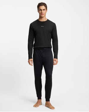 Conjunto de Pijama Largo en Negro