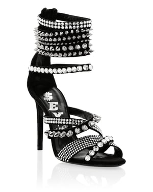 Suede Sandals High Heels