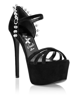 Suede Sandals High Heels