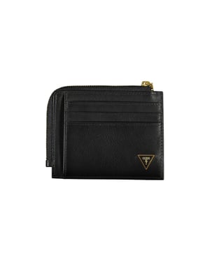 Cartera de Cuero Negra Guess Jeans
