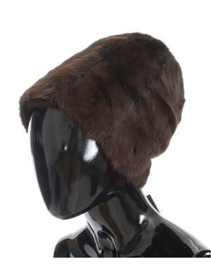 Gorro de mujer de piel de marta cibelina marrón lujoso de Dolce & Gabbana