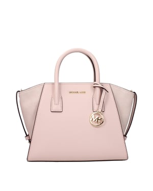 Bolso de Mano de Cuero Rosa
