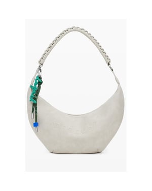 Bolso de mujer de polietileno beige Desigual
