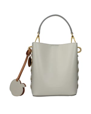 Bolso de cuero gris