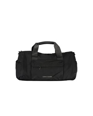 Bolso de mano de poliéster negro