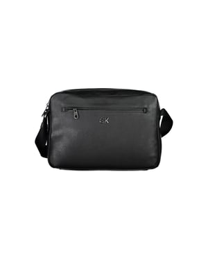 Bolso de mano de poliéster negro