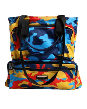 Bolso de compras de nailon camuflaje multicolor