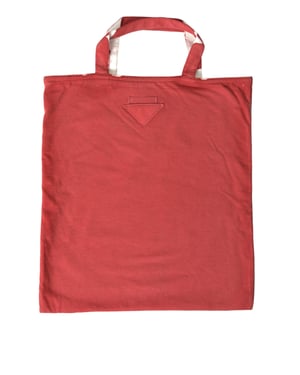 Bolsa de mano de tela con logo en jersey rojo