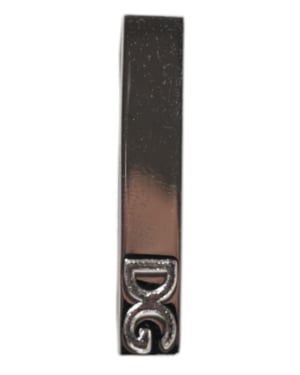 Clip de Corbata de Bronce con logo en tono plateado