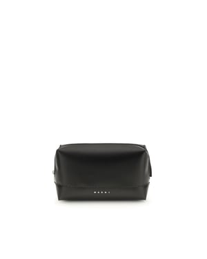 Bolso de Hombro de Cuero de Ternera Negro Bos Taurus