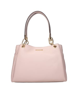Bolso de Hombro de Cuero Rosa