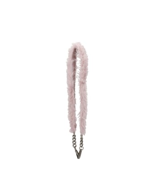 Bolso de Hombro de Piel de Mota Rosa
