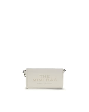 Bolso de hombro de cuero de ternera blanco Bos Taurus