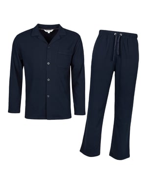 Conjunto de Pijama Térmico para Hombre con Camisa de Manga Larga y Pantalones para Noches Frías