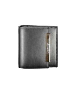 Billetera de poliéster negra Calvin Klein