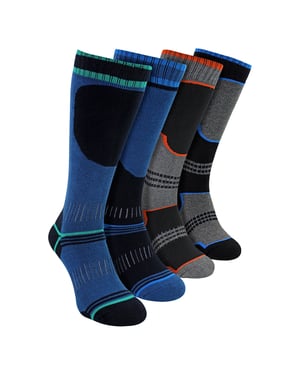 Paquete de 4 calcetines térmicos para niños | Calcetines hasta la rodilla para botas de nieve