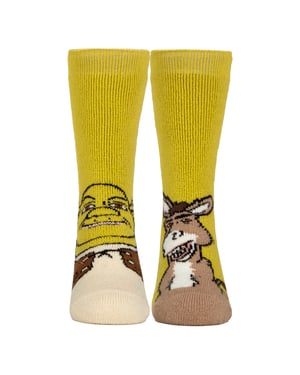 Calcetines Térmicos de Niños con Patrón de Shrek y Suave Forro Cepillado