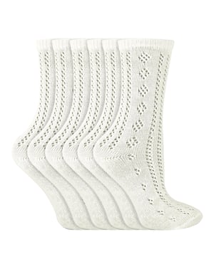 6 Pares de Calcetines Blancos de Algodón Suave y Rico hasta la Rodilla para Niños Uniformados de Escuela