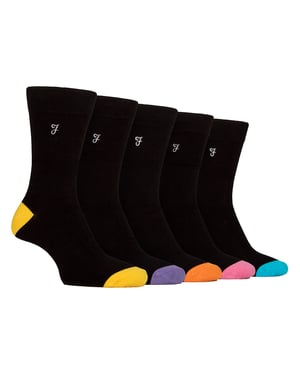 Paquete de 5 calcetines para hombres con diseño de bambú - Suaves, transpirables y con estilo para la comodidad diaria.