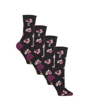 4 Pares de Calcetines Térmicos UltraLivianos para Mujeres