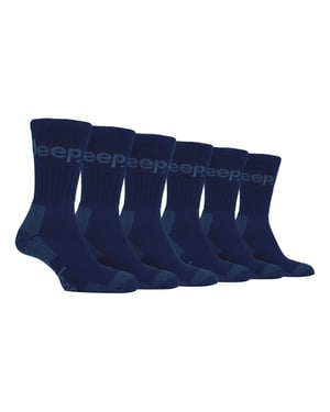 6 Pares de Calcetines de Senderismo de Algodón Acolchados de Lujo para Hombre