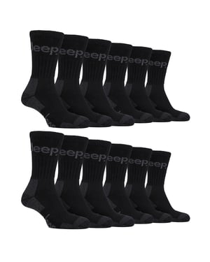 12 Pares de Calcetines de Senderismo de Algodón Lujo para Hombre con Amortiguación