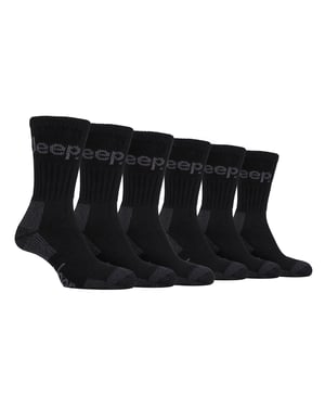 6 Pares de Calcetines de Senderismo de Algodón con Acolchado de Lujo para Hombre