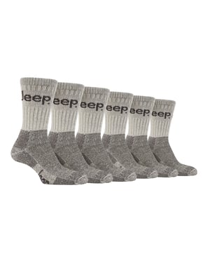 6 Pares de Calcetines de Senderismo de Algodón Acolchados de Lujo para Hombre