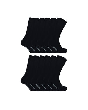 Calcetines Deportivos de Algodón y Bambú para Hombre - Paquete de 12 Pares