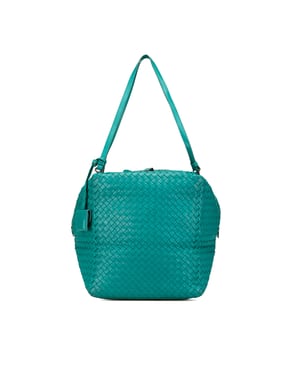 Bolso de Mano de Cuero Intrecciato