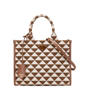 Bolso Tote de Jacquard en Forma de Triángulo
