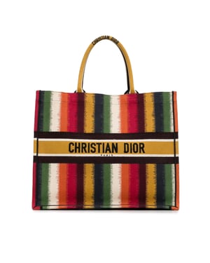 Bolso de Lona Rayado para Libros