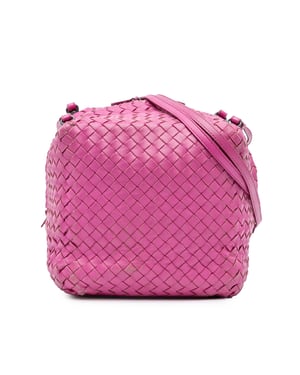 Bolso de hombro de cuero trenzado Intrecciato
