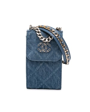 Bolso Crossbody de Denim Acolchado