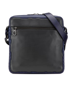 Bolso de cuero cruzado tejido