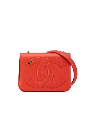 Bolso Cruzado de Cuero con Logo Cc