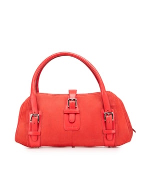 Bolso de Mano con Hebilla de Cuero