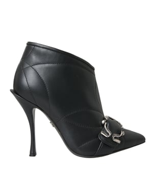 Botines de Cuero Acolchados Estilo Dg con Hebilla