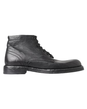 Botas de cuero con cordones