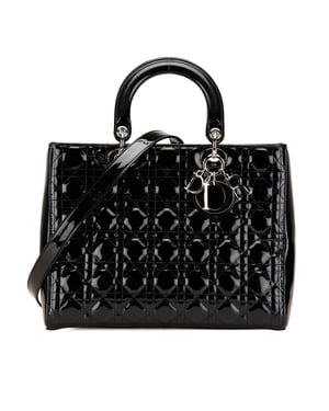 Bolso Tote Mediano Lady Dior de Charol